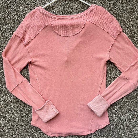 ‘We the Free’ Free People Pink Longsleeve Top - Picture 3 of 4
